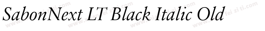 SabonNext LT Black Italic Old Style字体转换